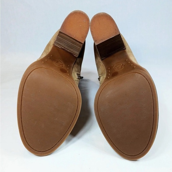 Lucky Brand Tan Ankle Booties with Peep-Toe - Picture 12 of 13
